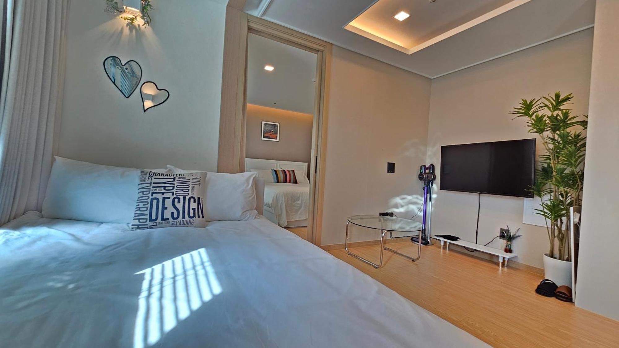 Ferienwohnung Haeundae Ocean Family Busan Exterior foto