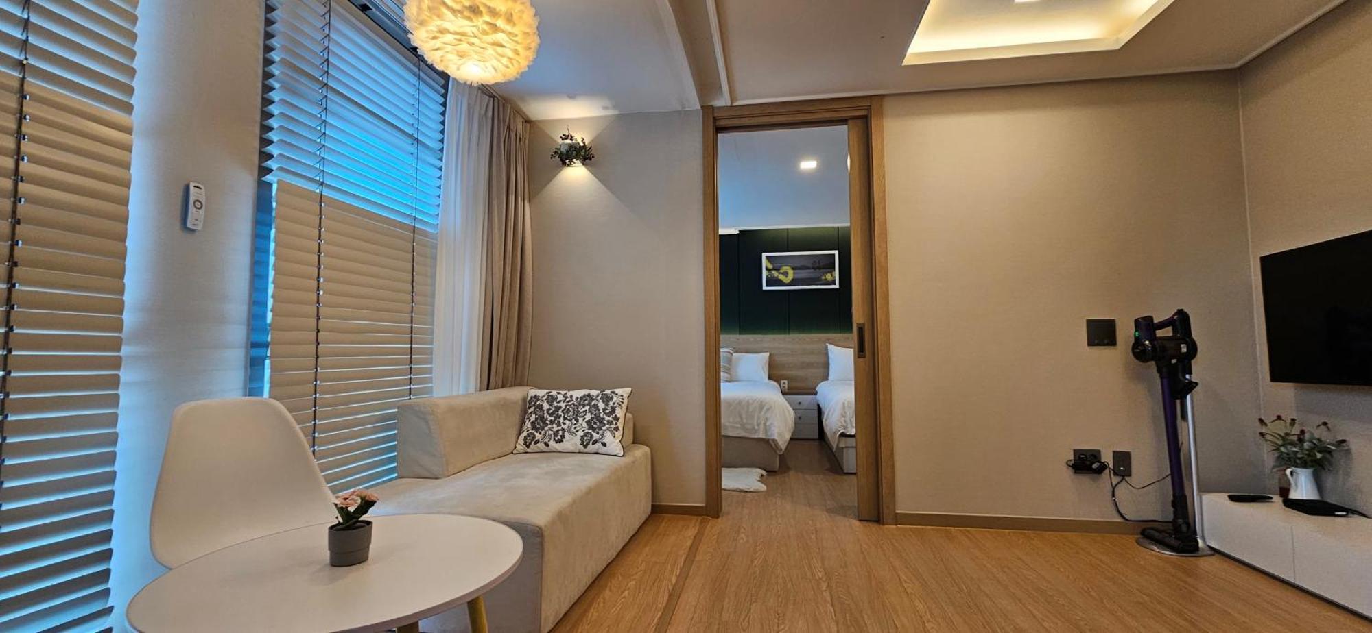 Ferienwohnung Haeundae Ocean Family Busan Exterior foto