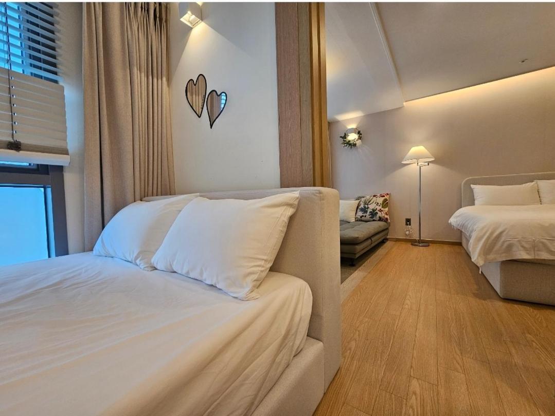 Ferienwohnung Haeundae Ocean Family Busan Exterior foto